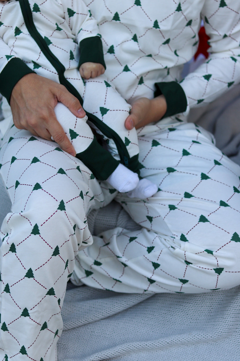 Cozy Evergreen Baby Romper