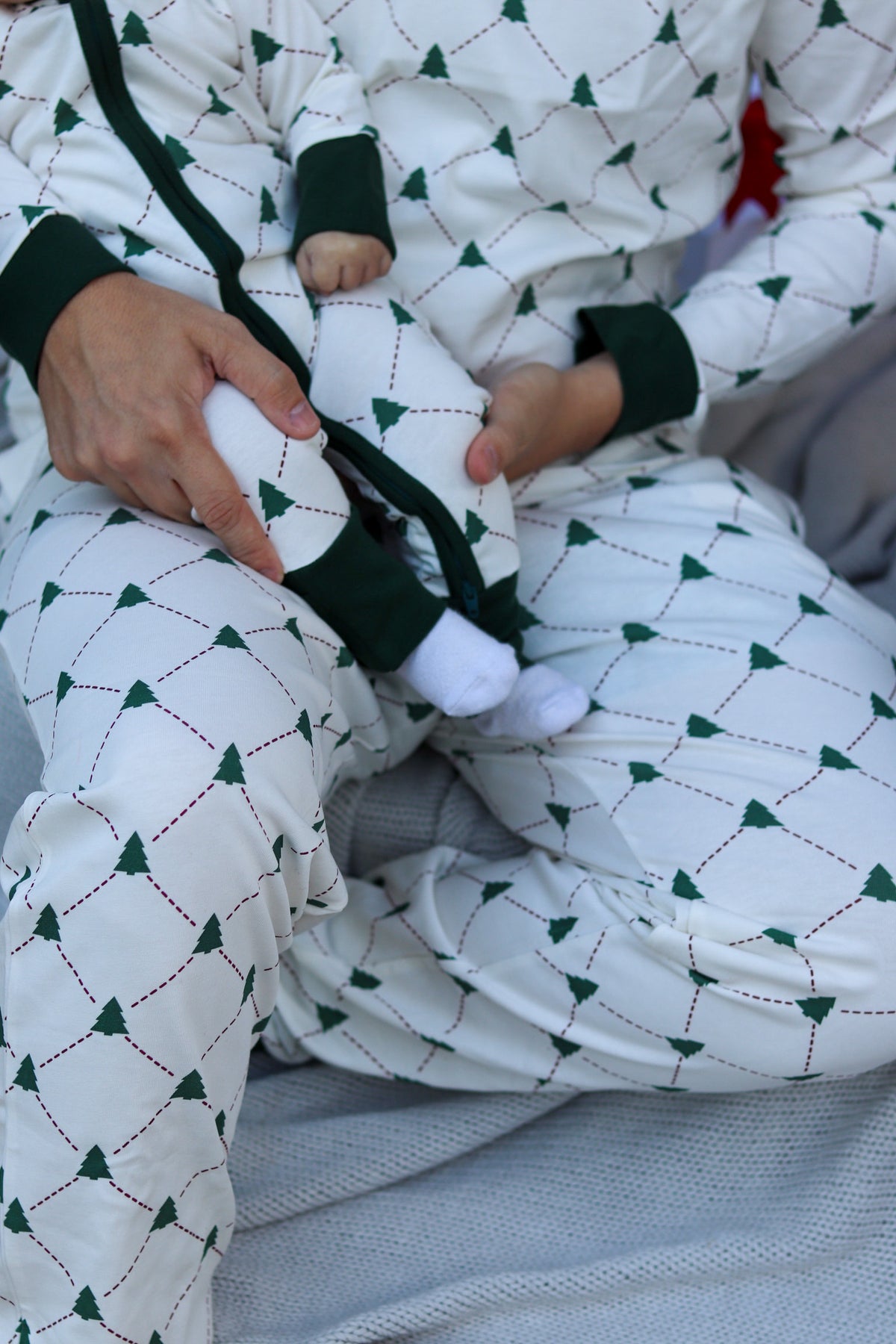 Cozy Evergreen Baby Romper