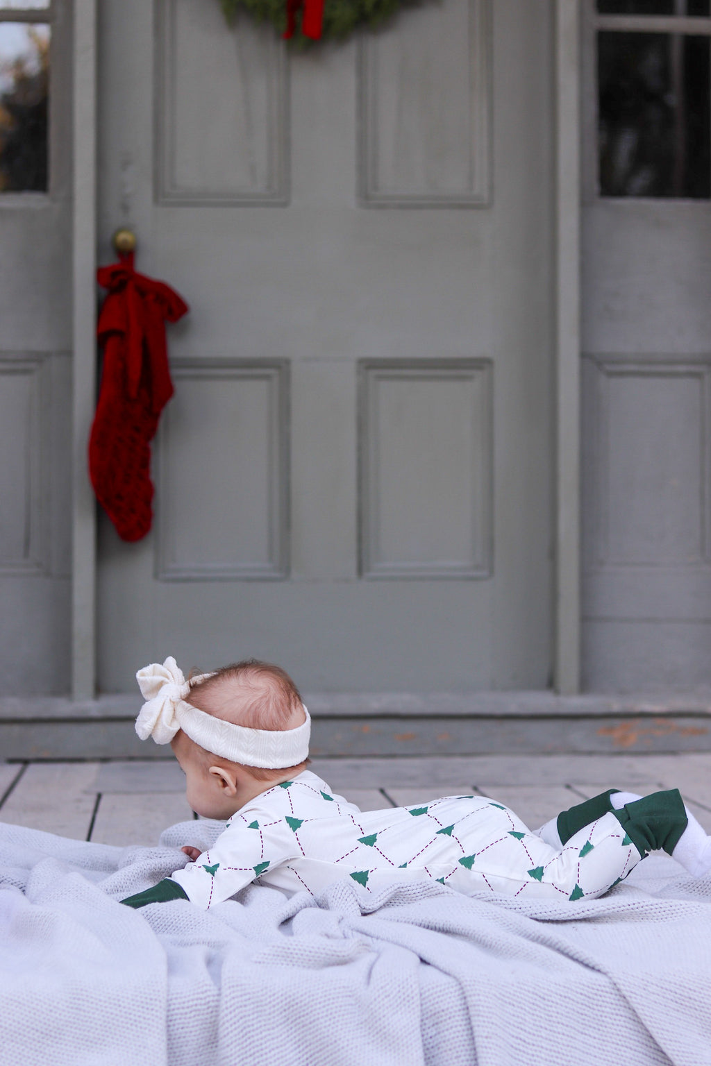 Cozy Evergreen Baby Romper