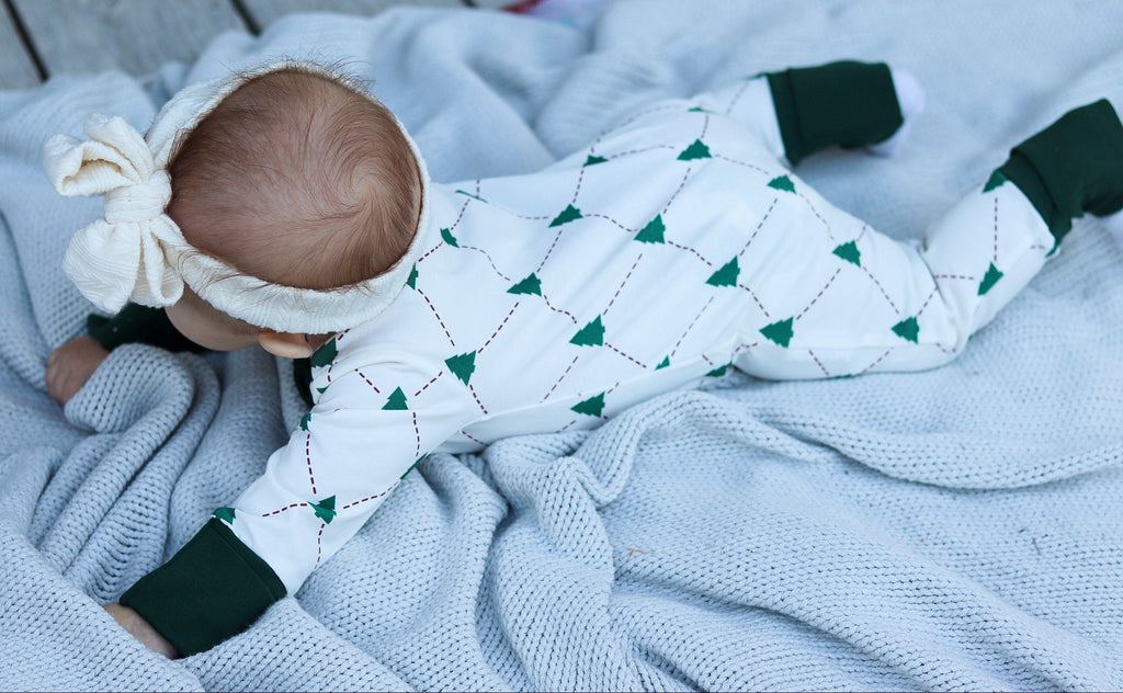 Cozy Evergreen Baby Romper